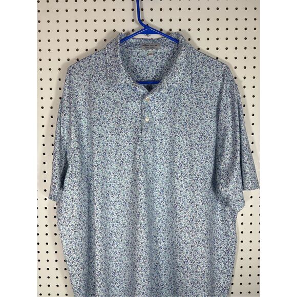 Peter Millar Dazed & Transfused Golf Polo Mens XL Bracketts Crossing Drink Shirt - Picture 3 of 6